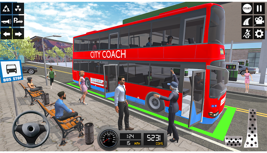 Driving Simulator 3d Bus Games Captura de tela 3