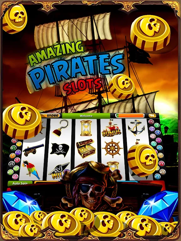 Pirate Treasure Mega Slots Zrzut ekranu 0