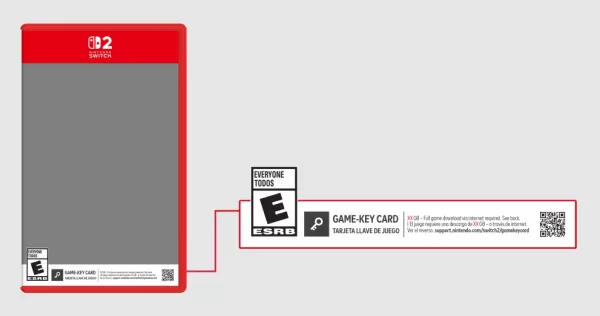 任天堂Switch 2游戏在日本及西方市场改用游戏密钥卡