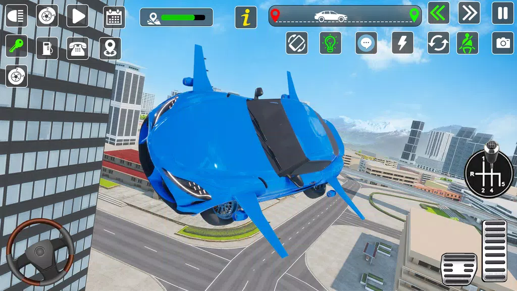 Flying Car Games Car Flight 3D Скриншот 3