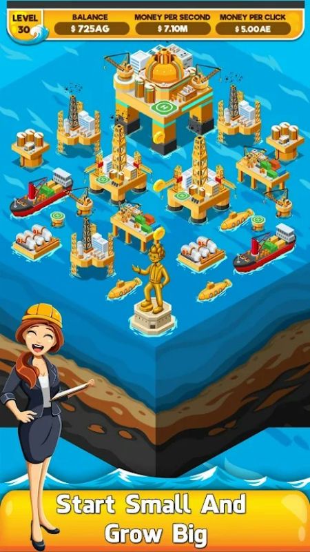 Oil Tycoon 2: Idle Miner Game Ảnh chụp màn hình 0