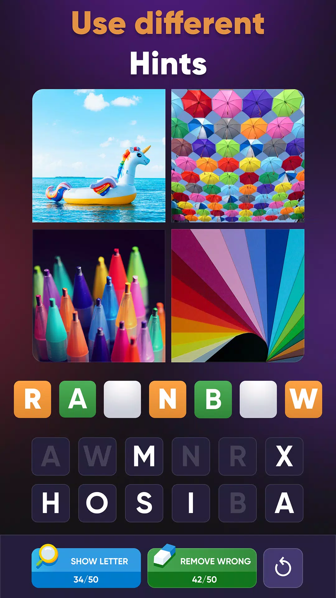 4 Pics Association Word Puzzle 스크린샷 1