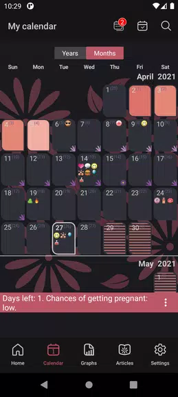 WomanLog Period Calendar Screenshot 2