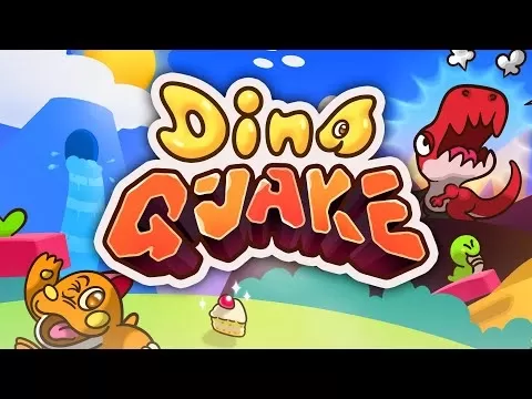 Gameplay de Dino Quake montrant le mécanisme de tremblement de terre et les visuels rétro