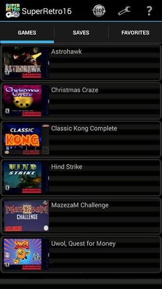 SuperRetro16 (SNES Emulator) Mod Скриншот 1