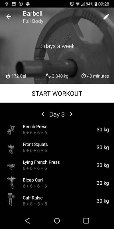 Barbell Home Workout Captura de pantalla 1