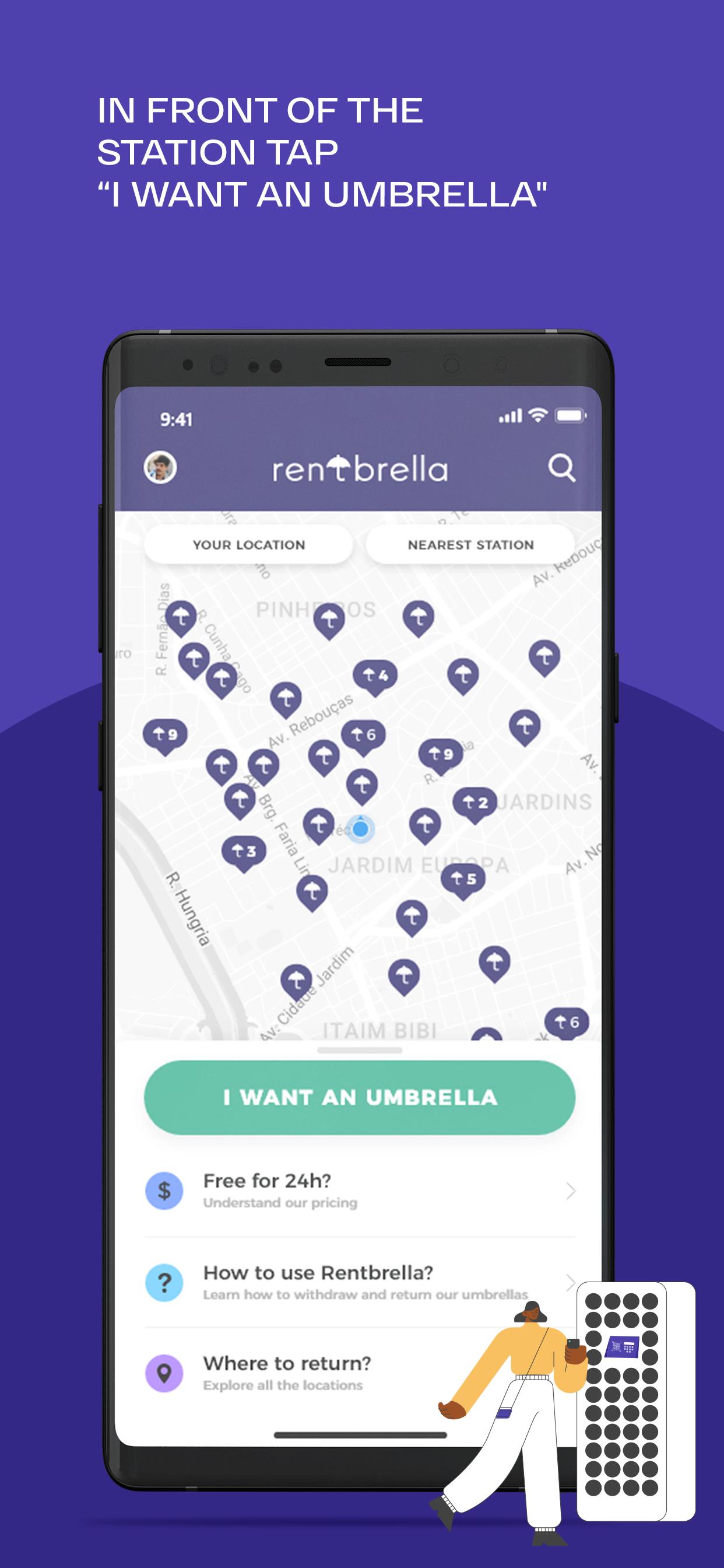 Rentbrella Schermafbeelding 3