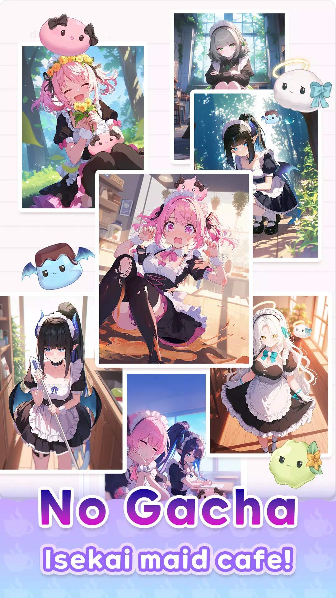 Merge Maid Cafe - Isekai Story Ekran Görüntüsü 1