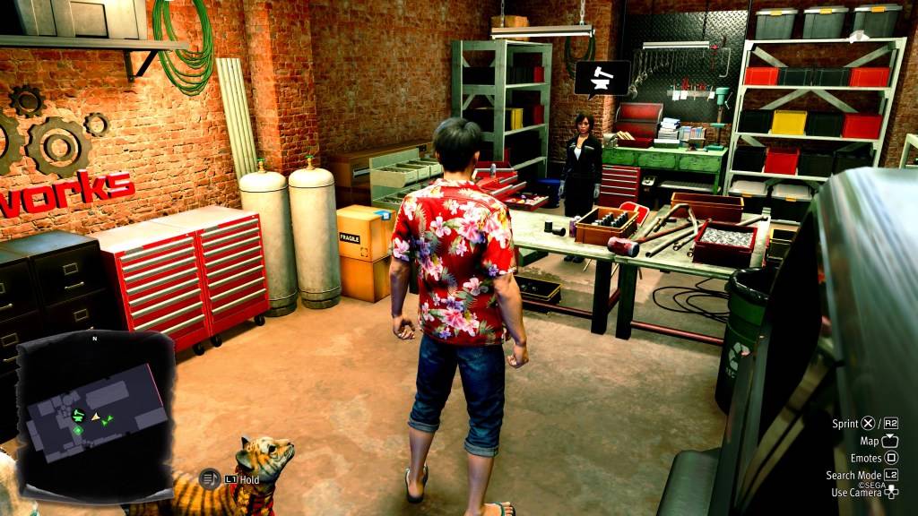 De versnellingsbaklocatie waar je kanonnen upgrade in Like a Dragon: Pirate Yakuza in Hawaii