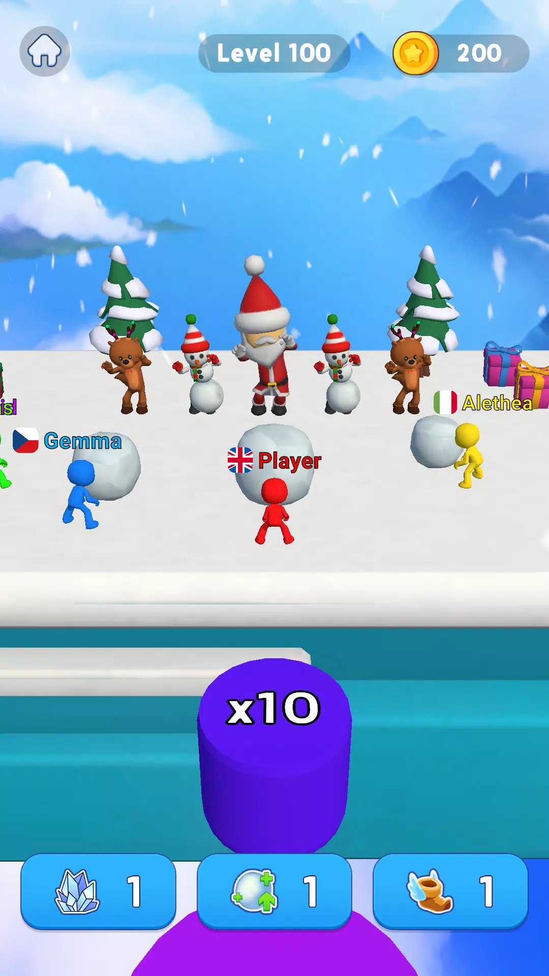 Snowball Race 3D: Ice Bridge Ảnh chụp màn hình 3