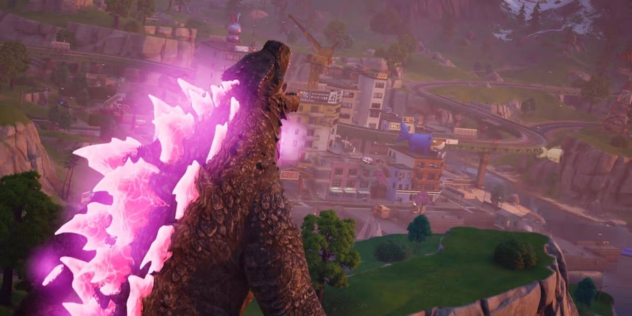 O vazador de Fortnite revela habilidades míticas de Godzilla cedo