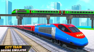 City Train Driving Train Games Ảnh chụp màn hình 3