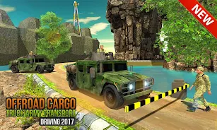 Offroad US Army Truck Driving Captura de tela 1