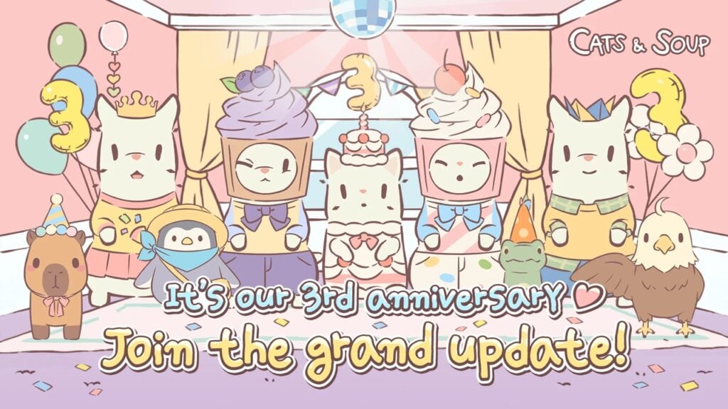 Cats & Soup Tycoon ทำเครื่องหมายปีที่ 3 ด้วยการเพิ่มแมวใหม่