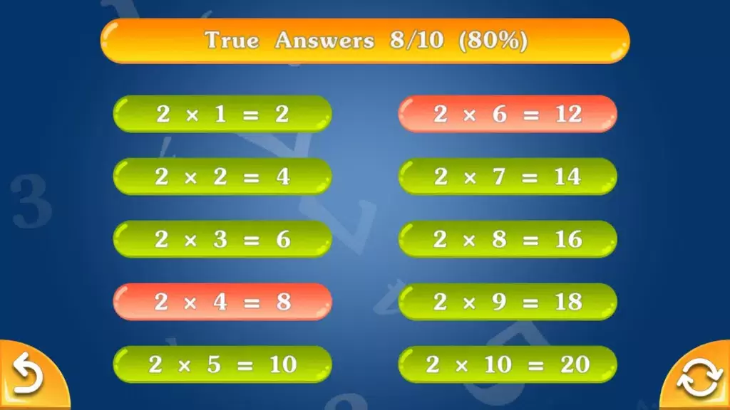 Multiply & Division (2х2) स्क्रीनशॉट 3