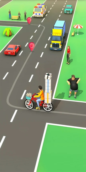 Paperboy Ticket Delivery Game Screenshot 2