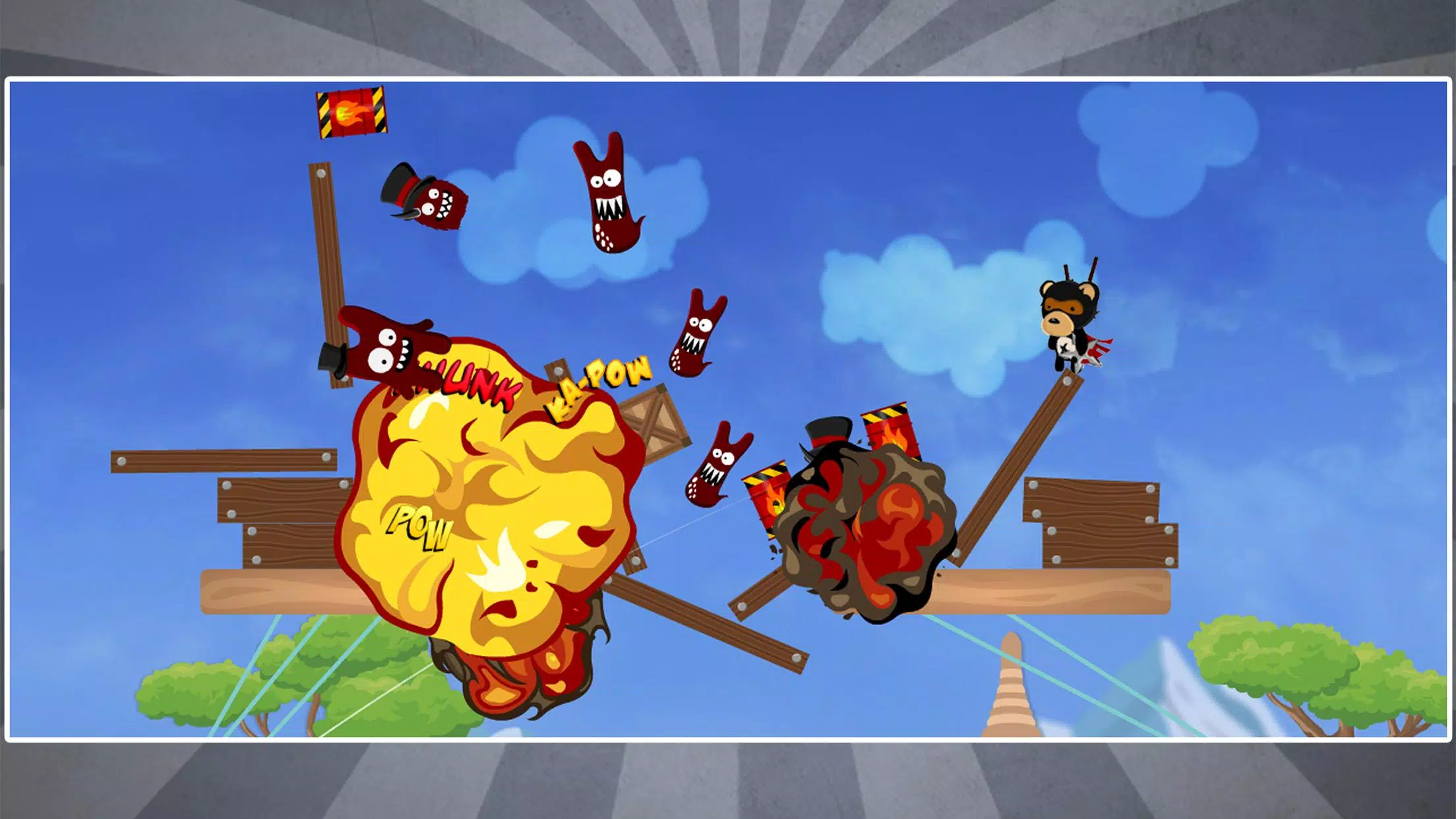 Ninja Bear: Slingshot Shooter Ekran Görüntüsü 2