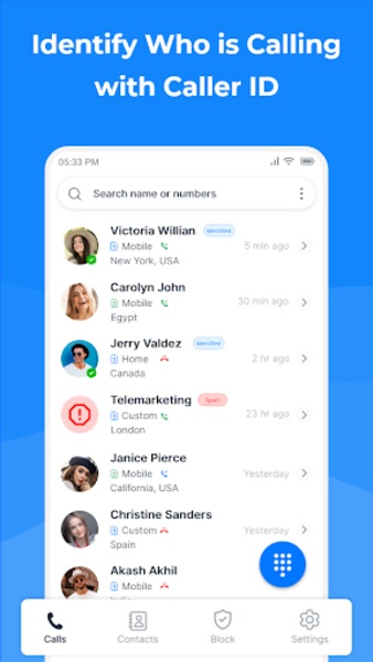 Caller ID & True spam blocker Capture d'écran 3