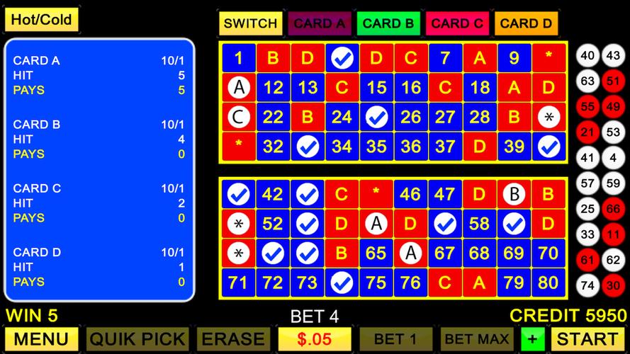 Keno 4 Card Screenshot 0