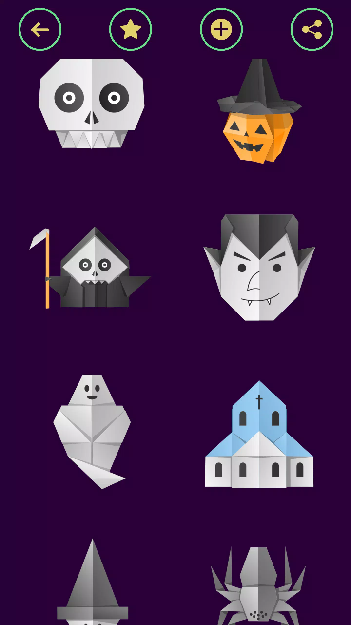 Origami Halloween Captura de pantalla 3