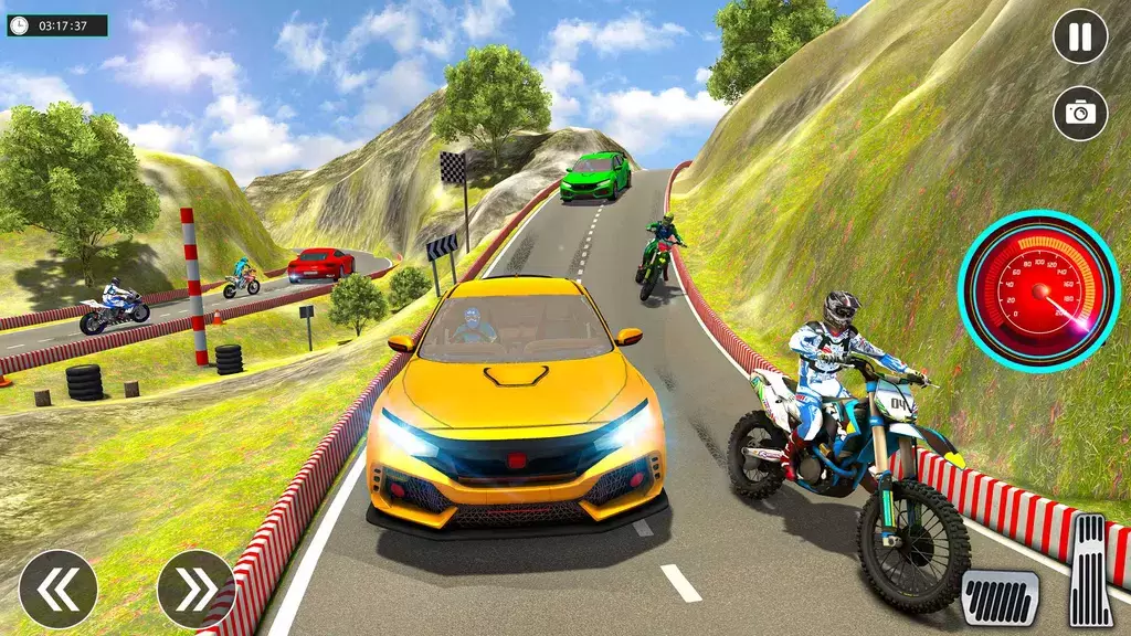 Sports Car vs Bike Racing Ảnh chụp màn hình 1