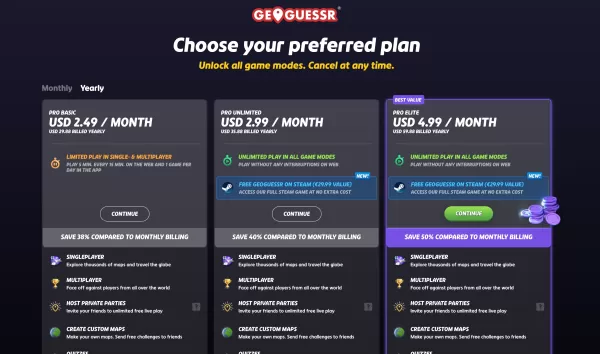 GeoGuessr browser premium subscription plans