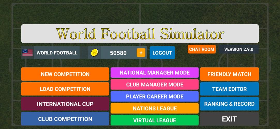 World Football Simulator Schermafbeelding 0