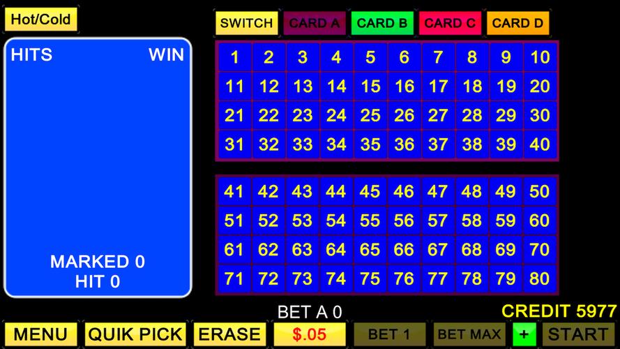 Keno 4 Card Screenshot 2