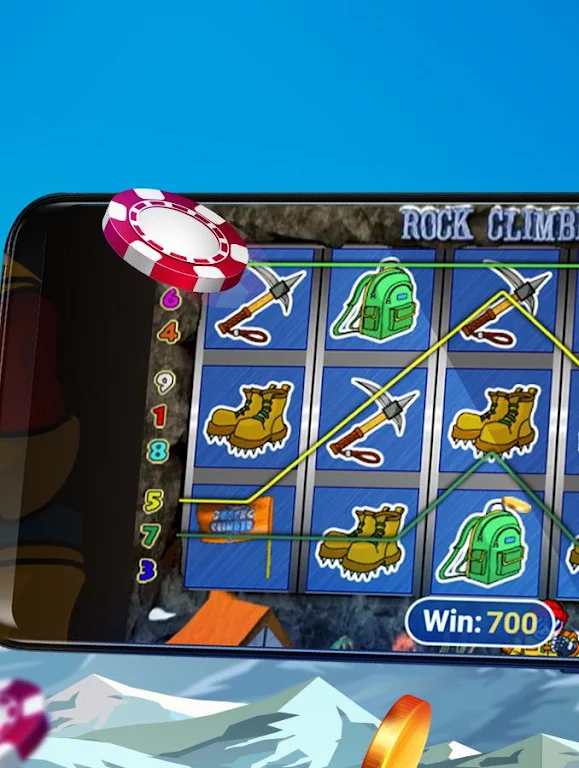 Rock Climber Free Casino Slot Machine Screenshot 0