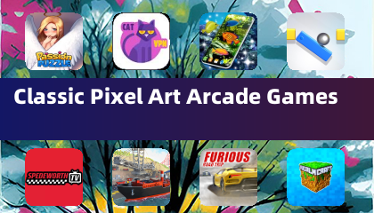 クラシックピクセルアートアーケードゲーム